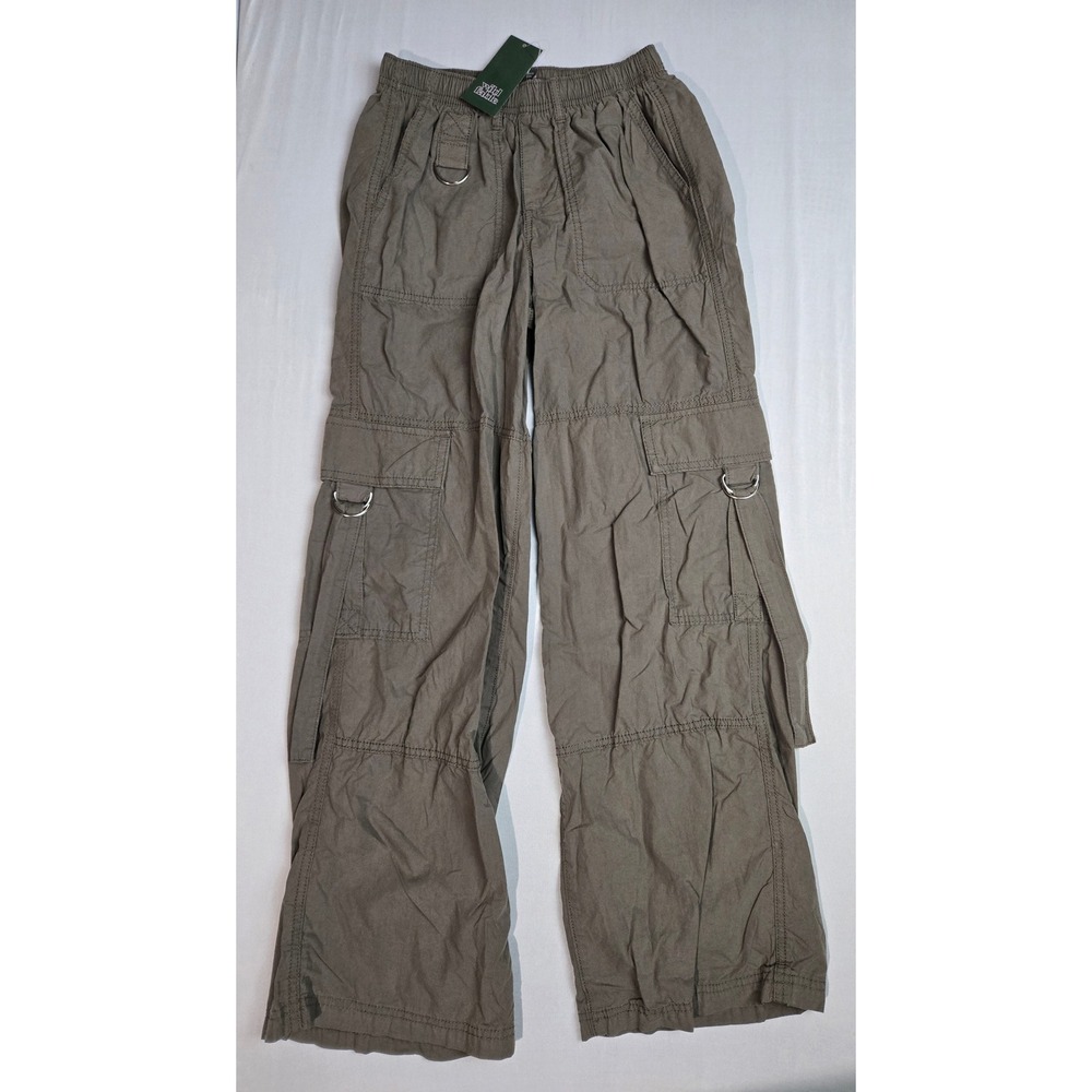Wild Fable Womens XXS Olive Green Cargo Pants Wide Leg Utility D-Ring New